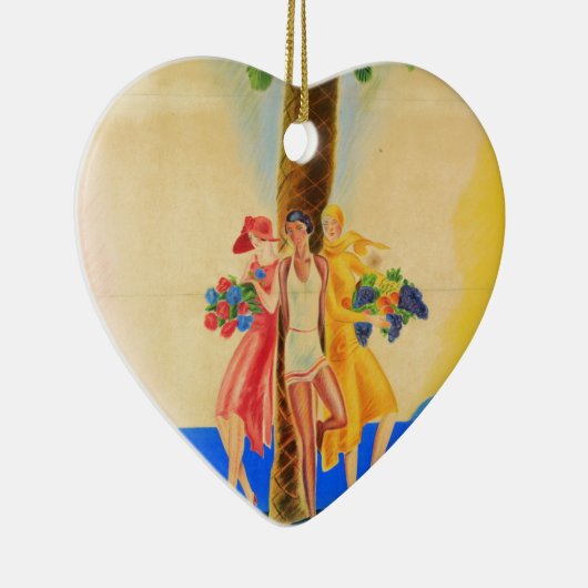 ヴィンテージカンヌフランスの旅行 セラミックオーナメント (右)