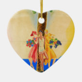 ヴィンテージカンヌフランスの旅行 セラミックオーナメント (正面)