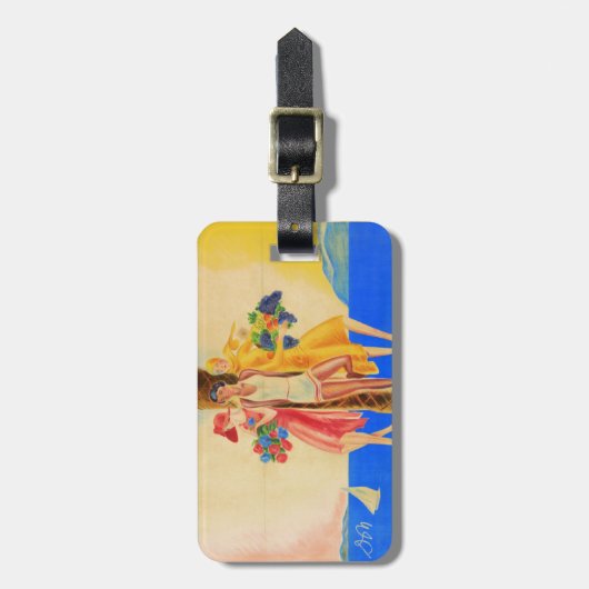 ヴィンテージカンヌフランスの旅行 ラゲッジタグ (正面縦)