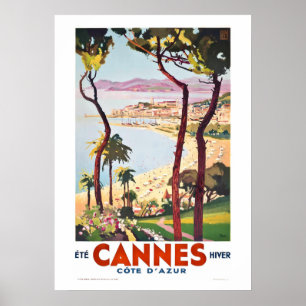 ヴィンテージカンヌフランスの・ザ・リビエラ旅行ポスター ポスター