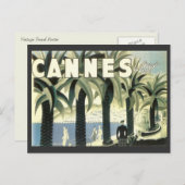 ヴィンテージカンヌ旅行広告 ポストカード (正面/裏面)