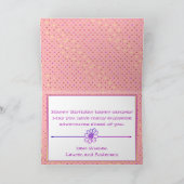 ヴィンテージカンパーバンハッピーバースデーピンク水玉模様 カード (内部)