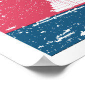 ヴィンテージカンボジア国旗 ポスター (角)