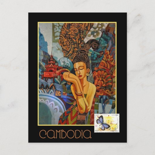 ヴィンテージカンボジア旅行 ポストカード (正面)