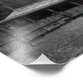 ヴィンテージカーとキャビンの白黒カラー フォトプリント            (角)