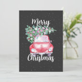 ヴィンテージカーのクリスマス シーズンカード (スタンド正面)