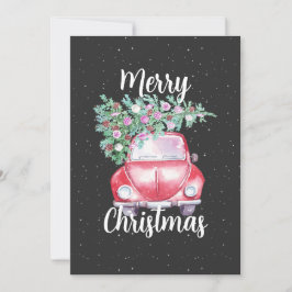 ヴィンテージカーのクリスマス シーズンカード