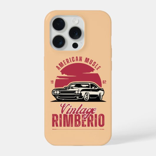 ヴィンテージカーのメンズ携帯ケース iPhoneケース (裏面)