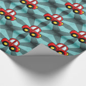 ヴィンテージカーイラスト – クラシックオートモービルアート ラッピングペーパー (角)