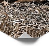 ヴィンテージカーオールドアンティークセピア素朴デクページ ポスター (角)