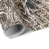 ヴィンテージカーオールドアンティークセピア素朴デクページ ラッピングペーパー (ロールコーナー)