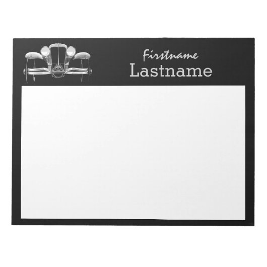 ヴィンテージカーカスタムメモ帳 ノートパッド (正面)