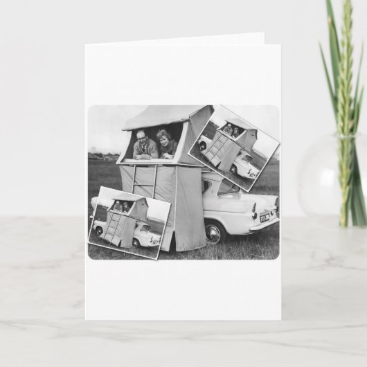 ヴィンテージカーキャンピングキャラバン カード (正面)