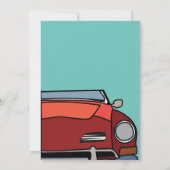 ヴィンテージカークラシックの誕生日パーティー 招待状 (裏面)
