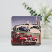 ヴィンテージカークラシック、高速道路セダンのロードトリップ (スタンド正面)