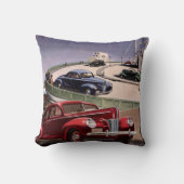 ヴィンテージカークラシック、高速道路セダンのロードトリップ クッション (正面)