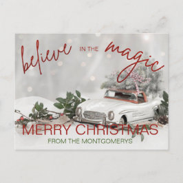 ヴィンテージカークリスマスオーナメントフォトクリスマス シーズンポストカード