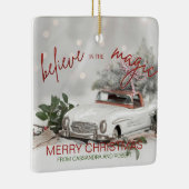 ヴィンテージカークリスマスオーナメントフォト セラミックオーナメント (右)