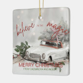 ヴィンテージカークリスマスオーナメントフォト セラミックオーナメント (左)