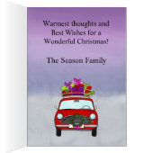 ヴィンテージカークリスマスカスタマイズ可能な写真カード (内側 (右))