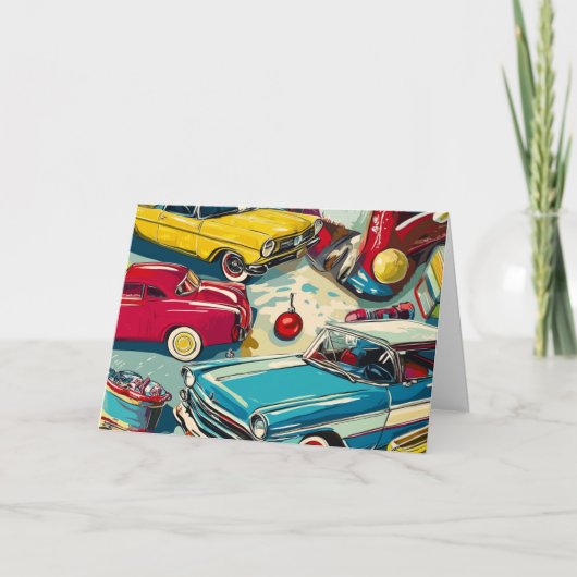 ヴィンテージカークリスマスカード カード (正面)