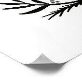 ヴィンテージカークリスマスツリー配信ブラック&ホワイト ポスター (角)