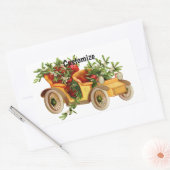 ヴィンテージカークリスマスミストレトーサンダー_コーブ 長方形シール (封筒)