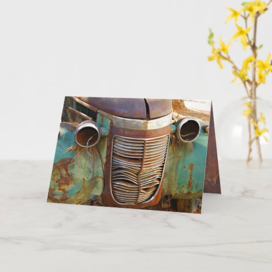 ヴィンテージカーグリルカード カード (黄色い花)