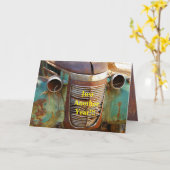 ヴィンテージカーグリルカード カード (黄色い花)