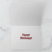 ヴィンテージカーグリルヘッドライトビッグ誕生日カード カード (内部)