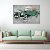 ヴィンテージカーグリーン時代を超越した自動車芸術 ポスター