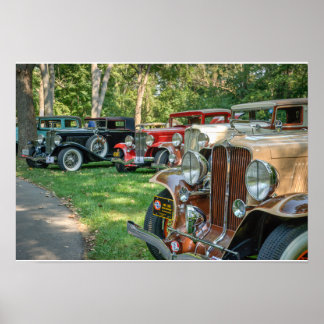 ヴィンテージカーグループ – カラーポスター ポスター