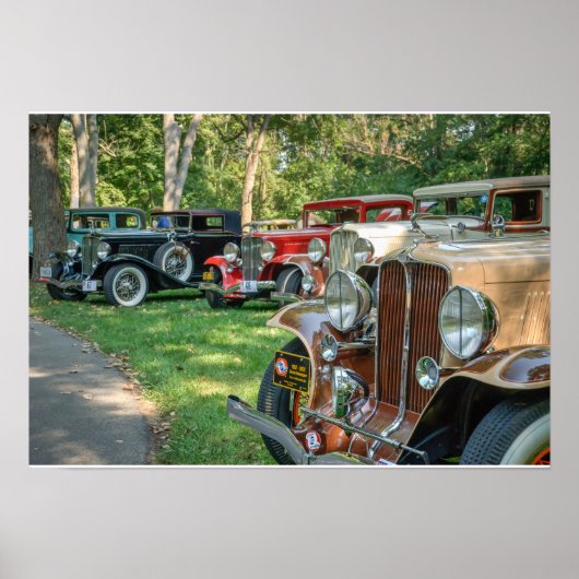 ヴィンテージカーグループ – カラーポスター ポスター (正面)