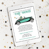 ヴィンテージカーサプライズシャワーバイメール誕生日 招待状