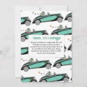 ヴィンテージカーサプライズシャワーバイメール誕生日 招待状 (裏面)