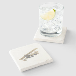 ヴィンテージカーチスフロートプレーンアンティーク水上航空機 ストーンコースター