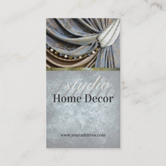 ヴィンテージカーテンサロンクラシック名刺 名刺 (正面)