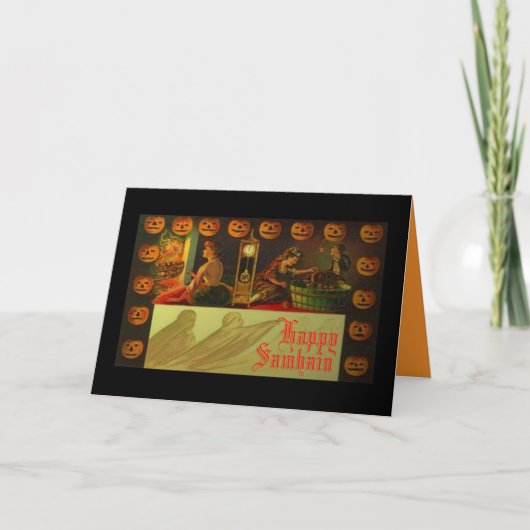 ヴィンテージカードに基づくハロウィンカード カード (正面)