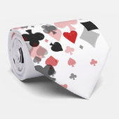 ヴィンテージカードスーツのコラージュ-赤及び黒 ネクタイ (ロール)