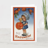 ヴィンテージカードデザインベストのハロウィンの願い カード (正面)