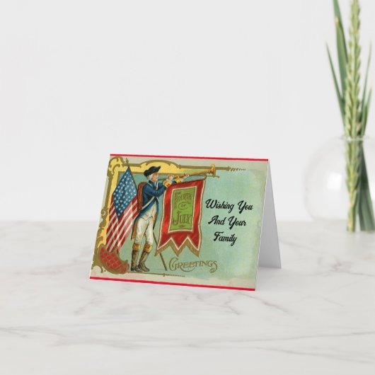 ヴィンテージカード付きホーンカード サンキューカード (正面)