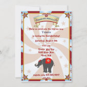 ヴィンテージカーニバルまたはサーカス誕生日の招待 招待状 (正面)