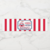 ヴィンテージカーニバルまたはサーカス、誕生日 ペットボトルラベル (シングルラベル)