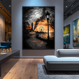 ヴィンテージカーニバルアットデュスク – ノスタルジックシーサイドフェア ポスター