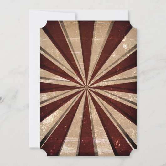 ヴィンテージカーニバルサーカスベビーシャワー招待状 招待状 (裏面)