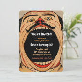 ヴィンテージカーニバルスタイル誕生日パーティー 招待状 (スタンド正面)