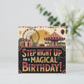 ヴィンテージカーニバルデヴァランザ誕生日デザイン カード (スタンド正面)