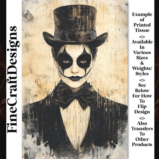 ヴィンテージカーニバルノワールキャラクターBC2デコページ 薄葉紙