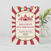 ヴィンテージカーニバルバースデーパーティ招待状 招待状 (スタンド正面)