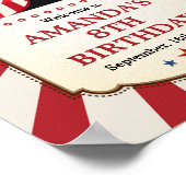 ヴィンテージカーニバル回路誕生日ウェルカムサイン ポスター (角)